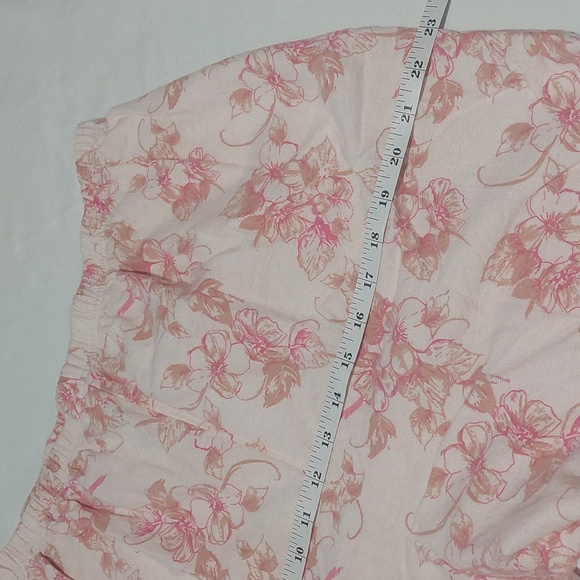 Blair Pink Floral Womens Size Large Pajama Set.Elastic Waist .100 % Cotton - Picture 12 of 12